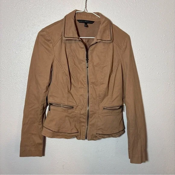 White House Black Market Brown Utility Jacket - Picture 1 of 4